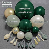 93pcs Emerald Green & Gold Balloon Garland Kit for Birthday  Wedding Decor