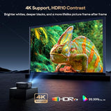 [1200 Ansi & Audio By Dbx-Tv] Projector With Wifi 6 And Bluetooth, 30W Speakers, Built In Netfiix App & Doiby Audio Outdoor Proyector, Auto Focus & Keystone Native 1080P Smart Projector, Black