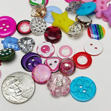 Random 100Pcs Small Plastic Buttons Diy Sewing Craft Accessory (Mix)