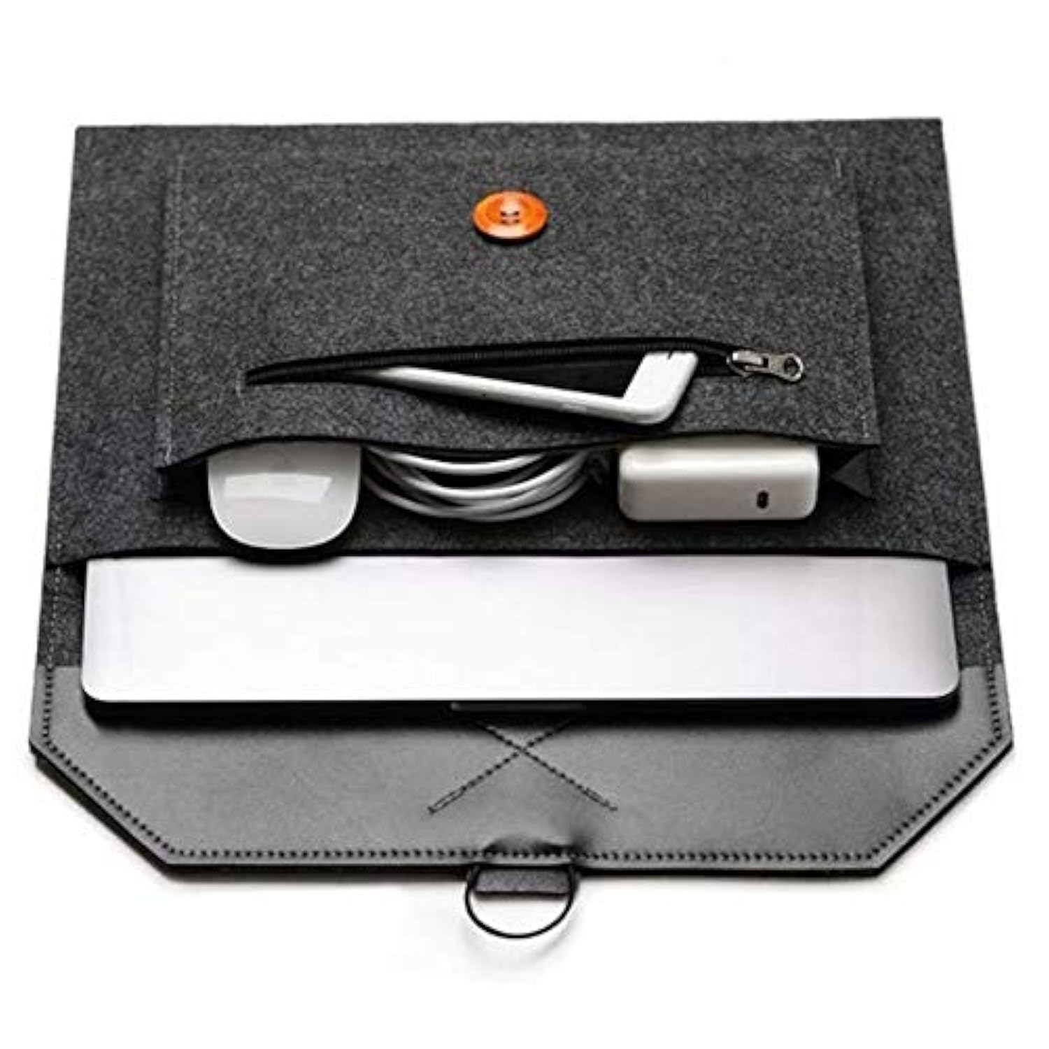 Felt Laptop Sleeve Bag Cover Pouch Case For Microsoft Surface Pro 9 8 X 13'', Surface Pro 7 7+ 6 12.3'', Google Pixel Slate 12.3'', Ipad Pro 12.9, Samsung Chromebook Plus V2 12.2, 12'' Ubook X (Gray)