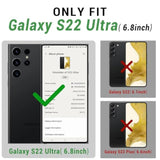 For Samsung Galaxy S22 Ultra With Rfid Blocking Leather Wallet Case Credit Card Holder,Flip Folio Book Phone Case Shockproof Cover Women Men For Samsung S22 Ultra Case Wallet Black