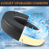 Cooling Gel Replacement Earpads For Beats Studio Pro Wireless Noise Cancelling Headphones, Ear Pads Cushions With Ice Silk Fabric, High-Density Foam - Black