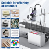 Js740 Inkjet Coding Machine With Mini Conveyor Belt, Automatic Online Inkjet Printer With 42Ml Original Quick-Drying Ink, Industrial Batch Code Printer Date/Barcode/Qr Code/Number/Label