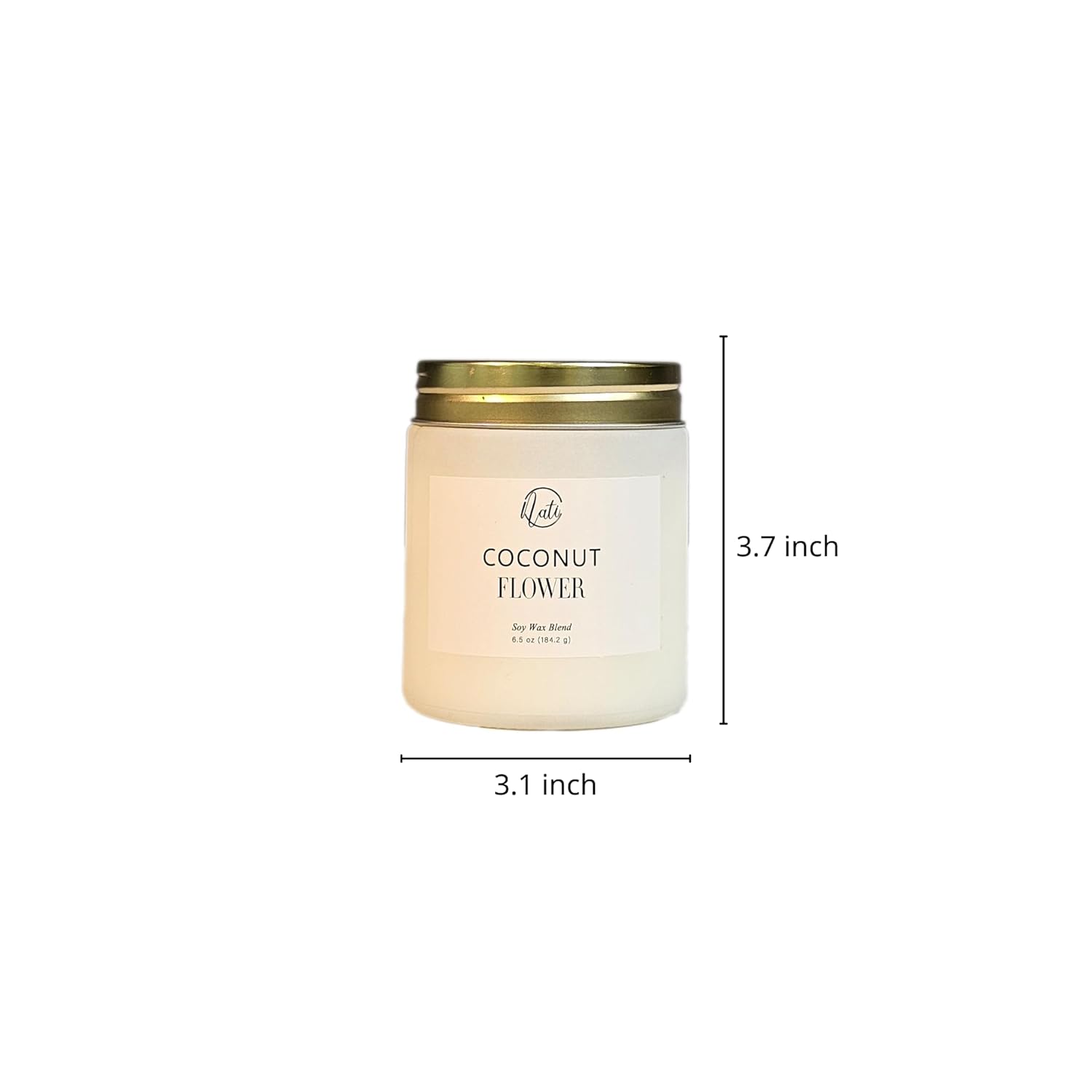 Golden Garden Tomato - Vine & Basil Scented Candle – 6.5Oz Frosted Sage Glass Jar With Gold Screw Lid – Single Cotton Wick, 33H, Smokeless (White)