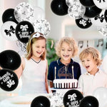 Black Bow Birthday Party Decorations-30Pcs Bow Balloons Happy Birthday Black And White Bow Theme Balloons For Girls Coquette Party Decorations