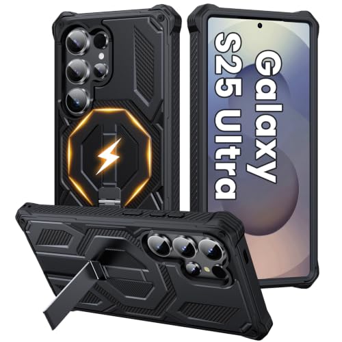 for  Galaxy S25 Ultra Case with stand, Compatible with MagSafe, Military Grade Drop Protective, Scratch-Resistant Heavy Duty Shockproof