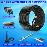 Rp-Sma Male To Rp-Sma Bulkhead Female Alsr240 Extension Cable 10 Feet For Wifi Antenna, Wireless Router, Pcie Network Card, Security Ip Camera
