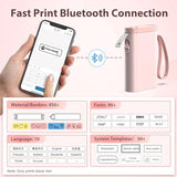 P21 Label Maker Machine With Tape, Label Printer Thermal Mini Label Makers With Built-In Cutter And Multiple Templates, Portable Printers For School, Office And Home Use (Pink)