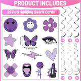 Music Hanging Swirl For Singer Birthday Party Decorations Pop Theme Swirl Ceiling Girl Singer Theme Party Ceiling Hanging For Music Birthday Baby Shower Fans Celebration Supplies