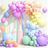 126Pcs Pastel Rainbow Easter Balloons Arch Garland Kit, 18/10/5 Inch Macaron Pastel Spring Balloon Arch For Unicorn Theme Party,Easter Spring Birthday Party,Baby Shower,Wedding Decoration