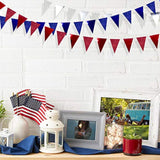 30 Ft Red Silver Blue Triangle Pennant Banner Bunting Double Sided Gli