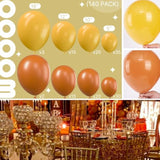 Burnt Orange Mustard Yellow Balloon Arch Kit 140PCS Fall Thanksgiving Party Decor