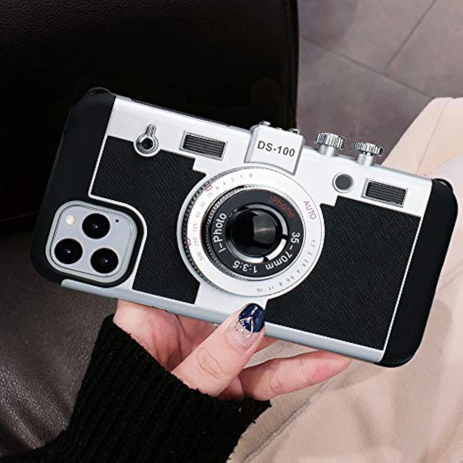 Emily In Paris Phone Case For Iphone 15 Pro Max 6.7 Inch 2023 Camera Case Vintage Cover Cute 3D Cool Unique Design Silicone Case With Removable Neck Strap Lanyard For Girls Women Black