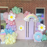 Pastel Balloon Arch Kit Pastel Party Decorations With Daisy Balloons,Pa Stel Balloons And Long Balloon Rainbow Balloons Arch Kit Baby Shower Balloon Arch For Birthday Gender Reveal Decoration