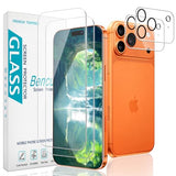 2 Pack Screen Protector for iPhone 17 Pro 6.3 Inch with 2 Pack Camera Lens Protector, 9H Tempered Glass, Anti Scratch, Bubble Free
