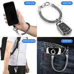 Phone Lanyard Tether With 4 Patch- 2× Phone Tether, 4× Phone Patch With Adhesive, Compatible With Smartphone- Silver
