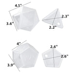 Large Silicone Polyhedral Dice Molds 2 Styles With D20, And D12 Resin Casting Mold Dnd For Diy Resin, Dice, Jewelry, Candles, Crafts Board Rpg Games White