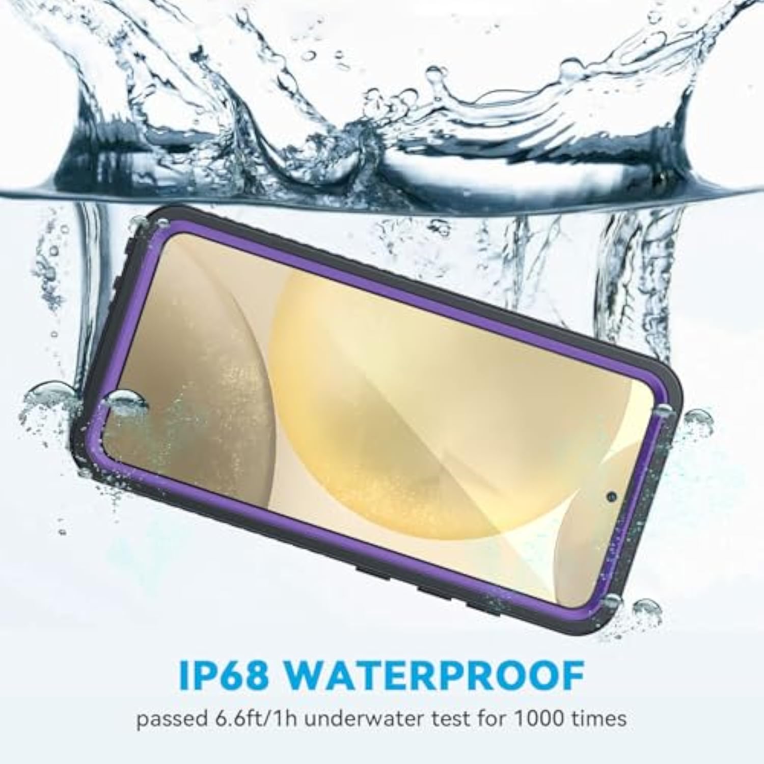 For Samsung Galaxy S24+ Plus Phone Case, Ip68 Waterproof Dustproof Case With Built-In Screen Protector, Rugged Full Body Shockproof Protective Cover For Galaxy S24 Plus 6.7 Inch, Purple