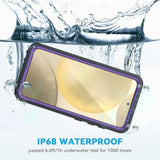 For Samsung Galaxy S24+ Plus Phone Case, Ip68 Waterproof Dustproof Case With Built-In Screen Protector, Rugged Full Body Shockproof Protective Cover For Galaxy S24 Plus 6.7 Inch, Purple