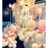 Pink Balloon Garland Arch Kit - Double Stuffed Light Pink And White Cream Peach Matte Latex Balloon Different Sizes 12 10 5 In Ballon For Party Baby Shower Decoration