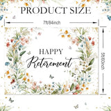 Happy Retirement Banner Wildflower Themed Happy Retirement Party Decorations Backdrop Floral We Will Miss You Going Away Retire Party Decor (7x5ft)