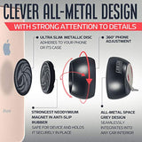 Universal Car Phone Mount Magnetic - All-Metal Iphone Car Mount For Any Smartphone Or Gps - Truly One-Handed Cell Phone Holder For Car Dashboard