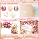 Pink Pumpkin Baby Shower Balloon Arch Kit: Fall Garland Party Decor