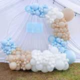 White Latex Balloon Set (130pcs): Party, Wedding, Shower Decor