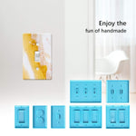 7Pcs Light Switch Cover Resin Molds,Switch Socket Panel Plaster Mold For Epoxy Resin,Switch Plate Silicone Mould Outlet Cover Molds For Diy Crafts Making Home Decor