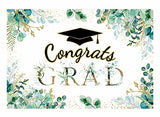 82" x 59" Greenery Graduation Backdrop Congrats Grad Class of 2026 Background Congratulations Celebration Graduate Prom Party Supplies Banner Decoration Photo Booth Props