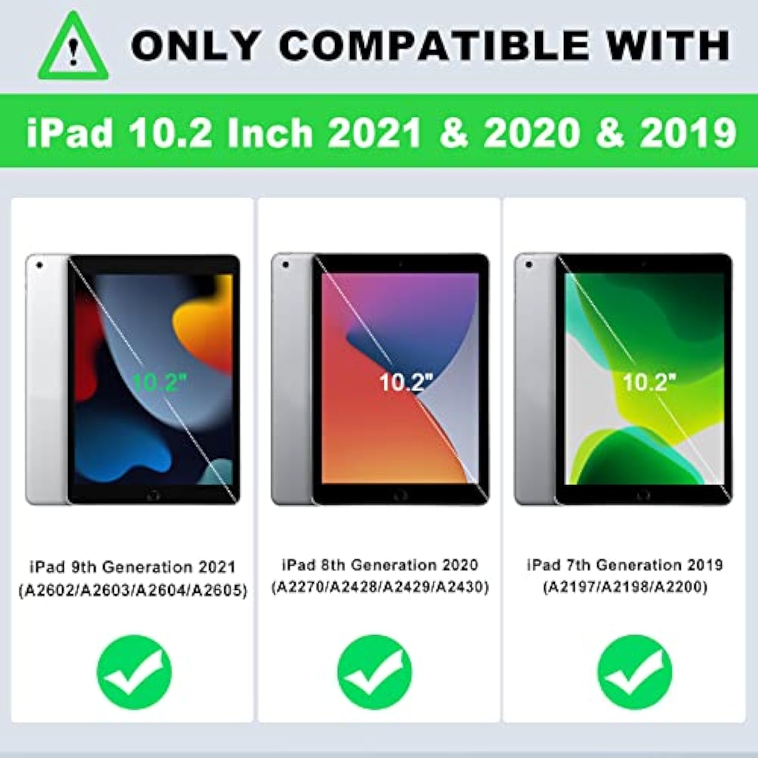 Ipad 9Th Generation Case, Ipad 8Th/7Th Generation Case, Ipad 10.2 Case With Ki