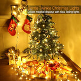 Christmas Lights, 33Ft 100 Led 5Mm Wide Angle Gentle Twinkle, Warm White, 120V Ul Certified Connectable String Lights Fo