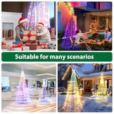 Outdoor Christmas Tree 9Ft 478 Leds Light Smart Spiral Cone Tree App And Remote Control, Music Sync Diy Functionality Perfect For Decor Yard And Parties