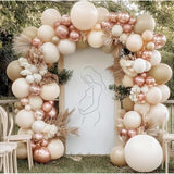 Blush Beige Balloon Arch Kit Double Stuffed White Sand Nude Balloons for Baby Shower Party