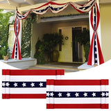2 Pack Patriotic Bunting 2.5x20 ft Flag Banner, 4th of July