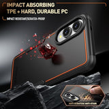 Neon Case For Samsung Galaxy S25 Edge 5G, Dual Layer Heavy Duty Rugged Lightweight Slim Shockproof Protective Cover Phone Case, Black