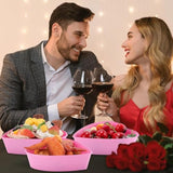 12 Pcs Plastic Food Storage With Lids 16.9 Oz Heart Shaped Containers Heart Shaped Seasoning Containers Reusable Dessert Box For Mother Valentine Wedding Birthday Fruit