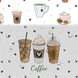 Coffee Party Decorations Tablecloth For Birthday Baby Shower, 3 Pack Disposable Latte Fun Coffee Theme Party Supplies Table Cover, 55In X 86In