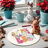 Teacher Round Mouse Pad For Desk, Best Teacher Ever Gifts, Home Office Decor Desk Accessories, Teacher Appreciation Gift,Retirement Gifts For Teacher 8.7X8.7 Inches