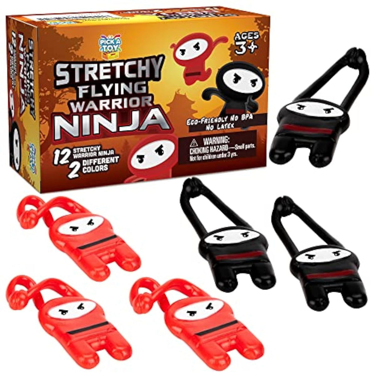 12pcs Ninja Flying Toys Party Favors for Boys & Girls Birthday Stocking Stuffers