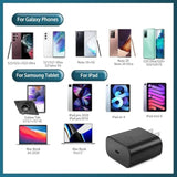 2Pack 45W Charger For Samsung Super Fast Charger Type C, Usb C Super Fast Charging For Samsung Galaxy S23 Ultra/S23/S23+/S22/S22 Ultra/S22+/Note 20/S20/S21, Galaxy Tab S7/S7 Galaxy A, Pps Charger