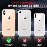 For Iphone Xs Max Case, [10 Ft Grade Drop Protection] [Non-Slip] [2 Pcs Tempered Glass Screen Protector] Shockproof Airbag Cushion Protective Case For Iphone Xs Max 6.5” (Black)