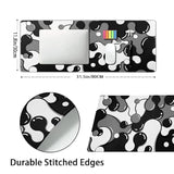 Black White Grey Mouse Pad Xl Anime Cool Geometric Japanese Extended Desk Mat 80X30Cm Nonslip Rubber Base Stitched Edge Large Mousepad For Desk Gaming Laptop Desktop,31.5×11.8 Inch