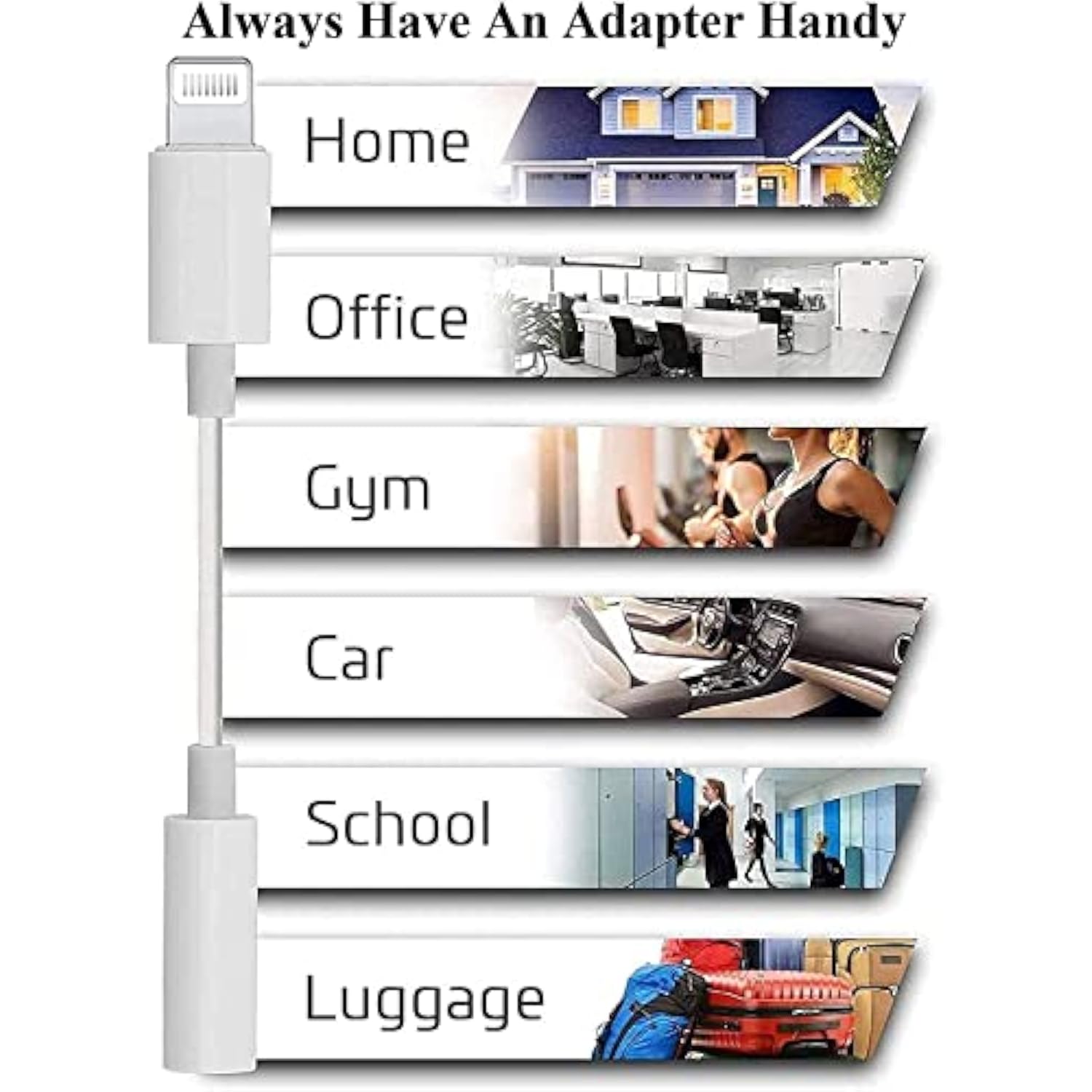 Apple MFi Certified 2 Pack Lightning to 3.5mm Headphone Aux Audio Jack Adapter, iPhone Dongle Cable Earphones Headphones Converter Compatible with iPhone 13 12 11 Pro X XR XS Max 8 7 (3)