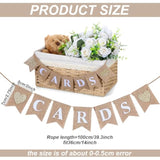 Mini Cards Sign Banner For Card Box Wedding Themed Hanging Banner Decor Party Decoration For Birthday For Basket Table Greeting Photo Props Table Decor, Basket Not Included(Classic,Linen)