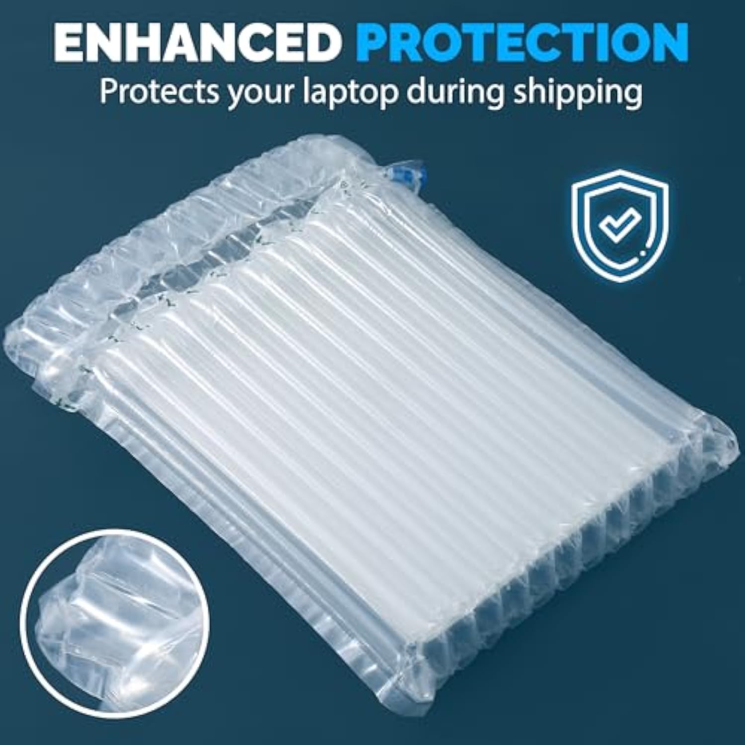 Inflatable Laptop Protective Bags With Hand Pump - Fits 14-16 Inch Notebooks - Lightweight Alternative To Heavy Laptop Box - Ideal For - 10 Pack