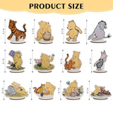 The Winnie Bear Wooden Table Centerpieces For Birthday Party/Baby Shower Decorations, Set Of 12