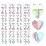 Iridescent Disco Heart Garland 39Ft Neon Paper Streamers Banner Wedding Party Decor