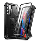 For Samsung Galaxy S21 Fe Case, [Built In Screen Protector And Kickstand] Heavy Duty Military Grade Protection Shockproof Protective Cover For Samsung Galaxy S21 Fe 5G, 6.4 Inch Black