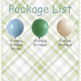 Sage Green And Dusty Blue Balloon Garland 146Pcs Blue Green Sand White Balloons Arch Kit For Jungle Bear Theme Birthday Baby Shower Party Decorations